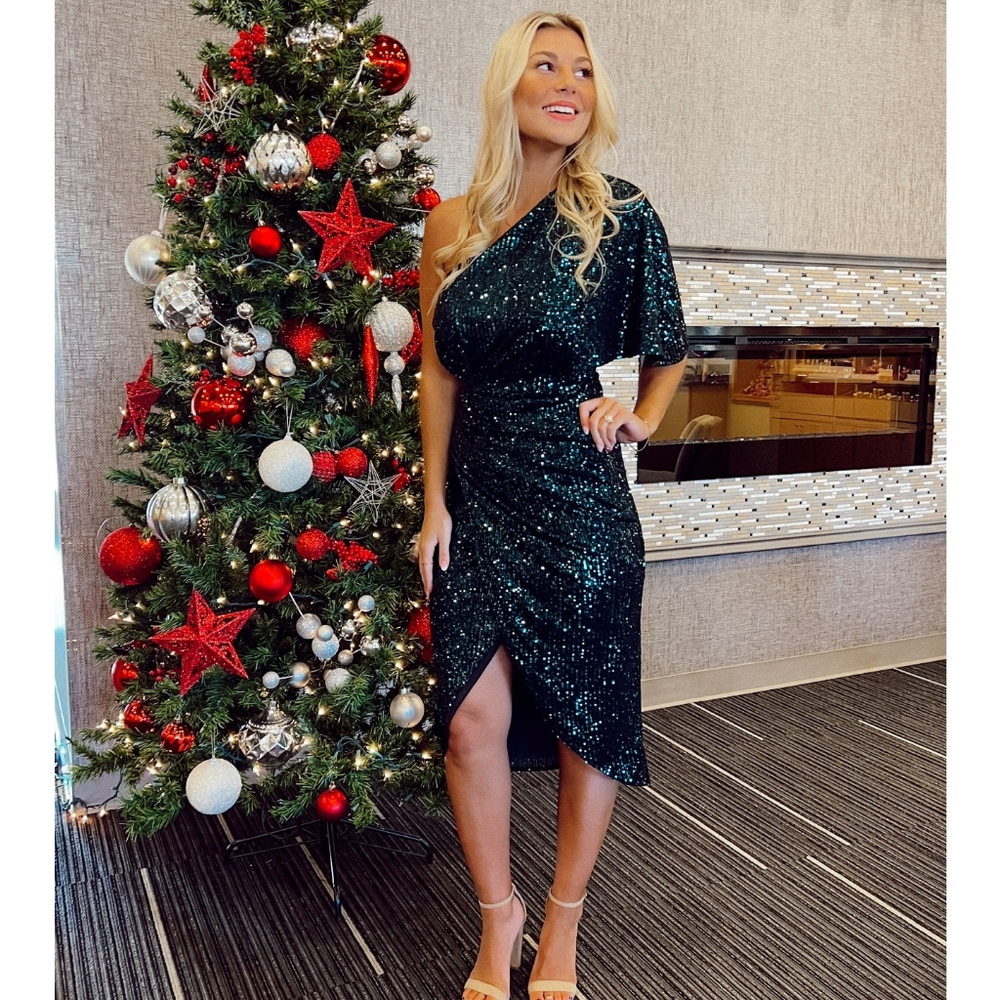 NWT So Much To Celebrate Midi Dress (Emerald)